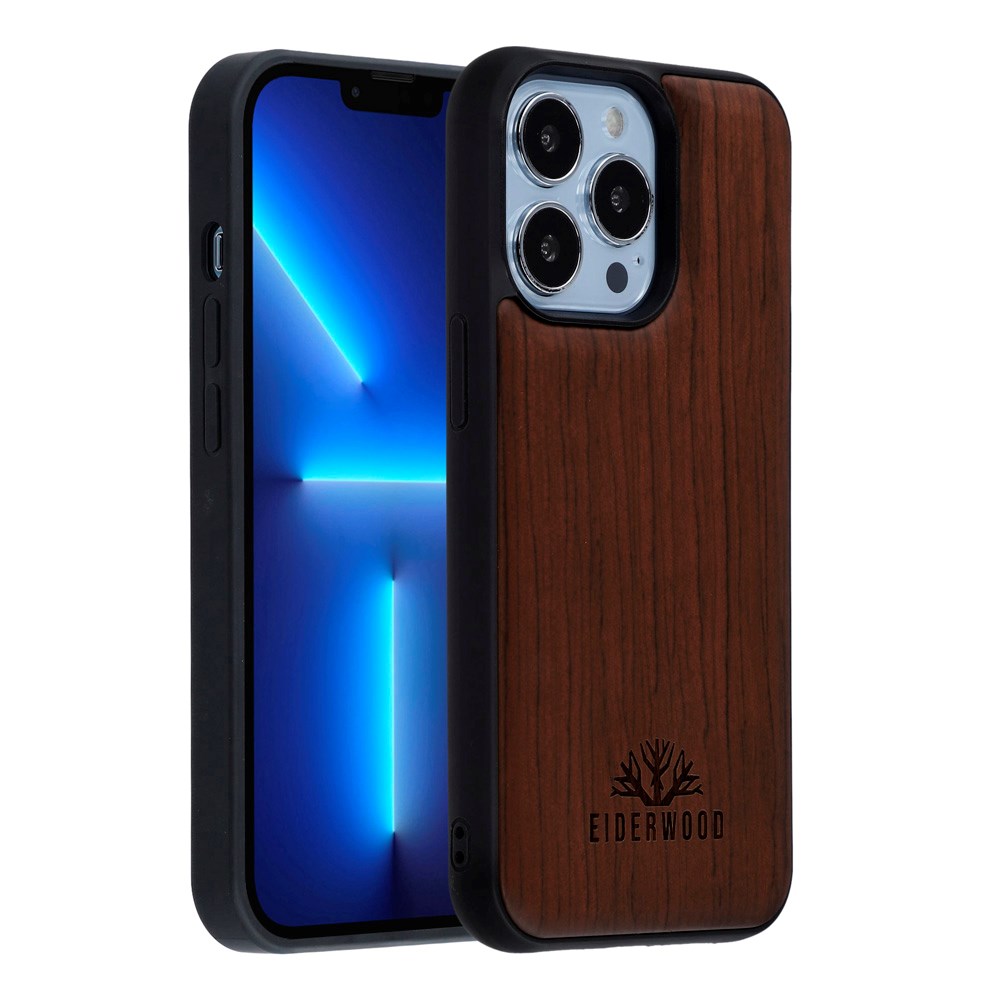 EIDERWOOD iPhone 13 Pro Magnetic Wood Case - MagSafe Compatible - Rosewood