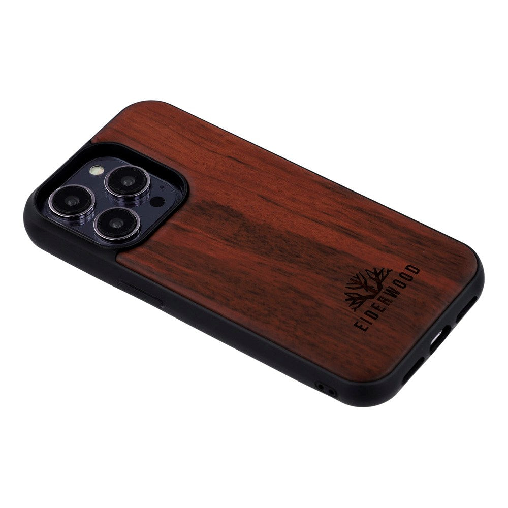 EIDERWOOD iPhone 14 Pro Magnetic Wood Case - MagSafe Compatible - Rosewood