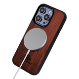 EIDERWOOD iPhone 14 Pro Magnetic Wood Case - MagSafe Compatible - Rosewood