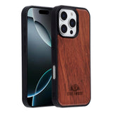 EIDERWOOD iPhone 16 Pro Magnetic Wood Case - MagSafe Compatible - Rosewood