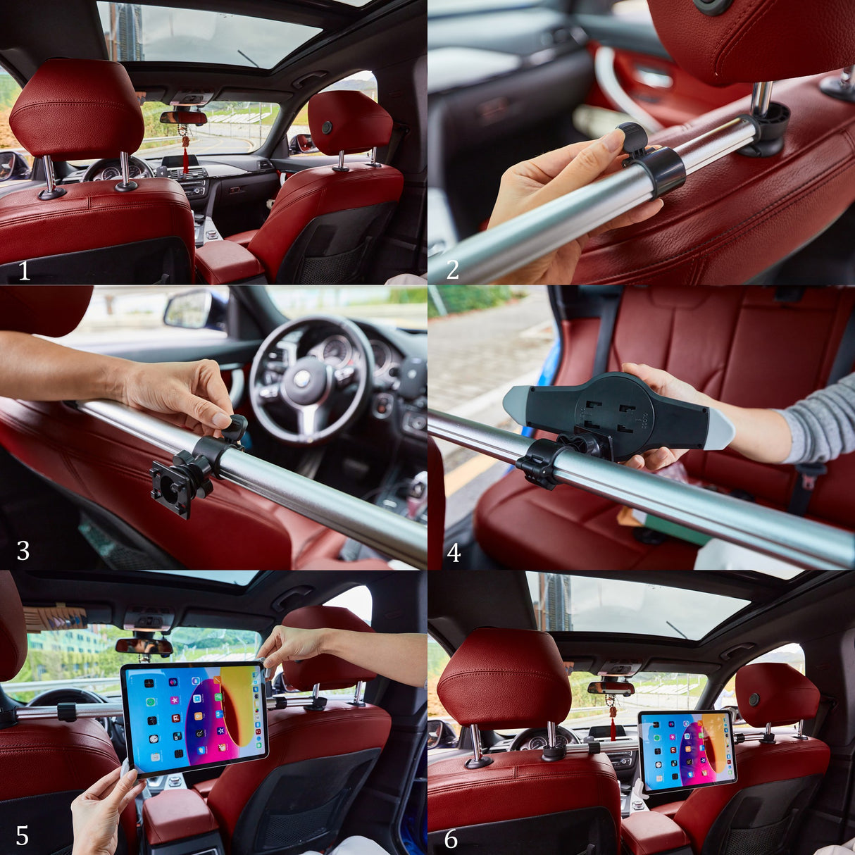 EIDERWOOD Tablet Car Holder (7–12") – Entertainment for Kids on Long Car Journeys