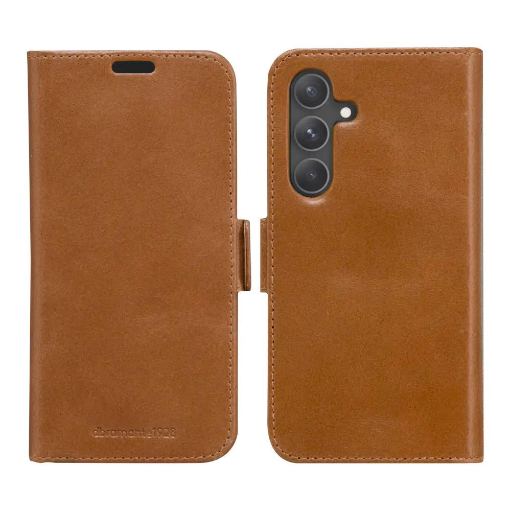 Samsung Galaxy S24+ (Plus) dbramante1928 Lynge Genuine Leather Magnet Flip Case - Tan