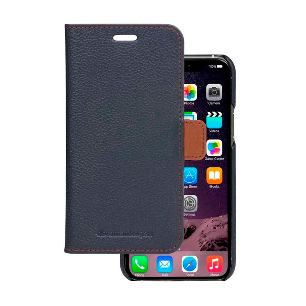 iPhone 11 Pro dbramante1928 Lynge 2-in-1 Genuine Leather Flip Case - Pebbled Blue