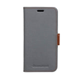 iPhone 11 Pro dbramante1928 Lynge 2-in-1 Genuine Leather Flip Case - Pebbled Grey