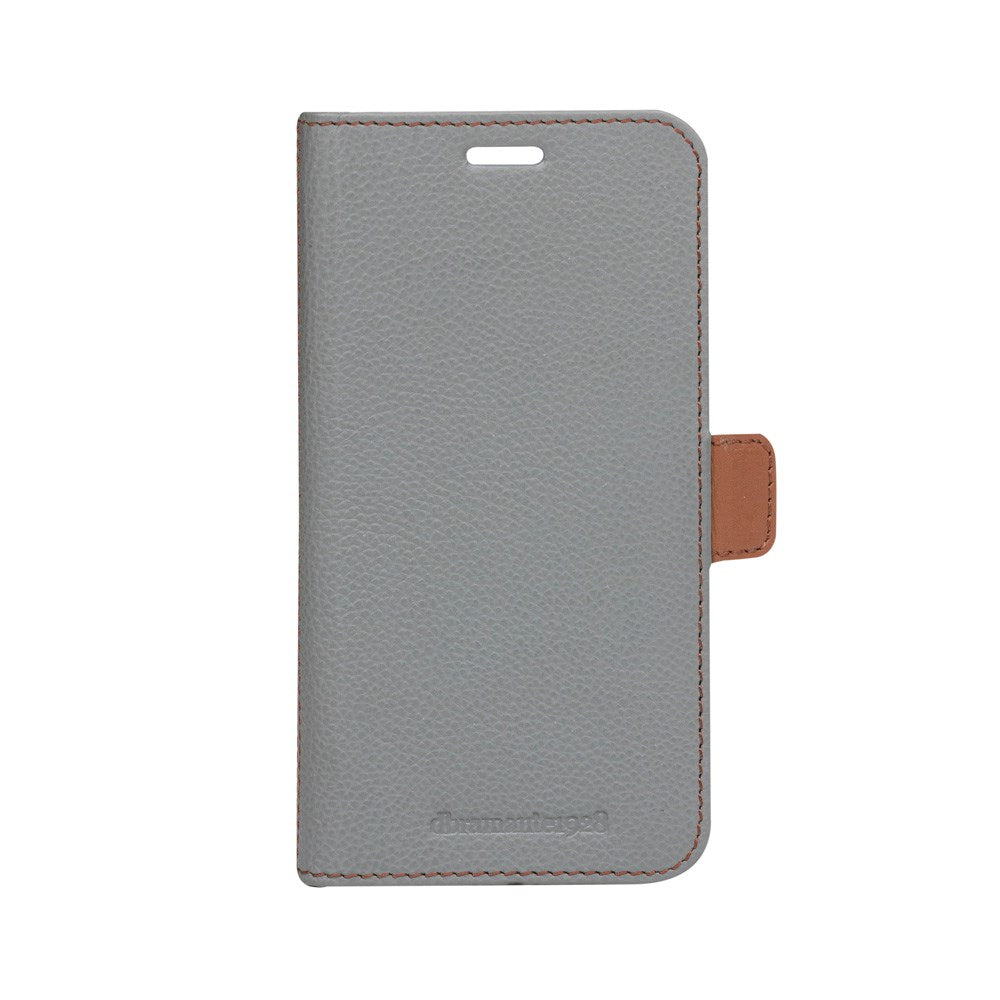 iPhone 11 dbramante1928 Lynge 2-in-1 Genuine Leather Flip Case - Pebbled Grey