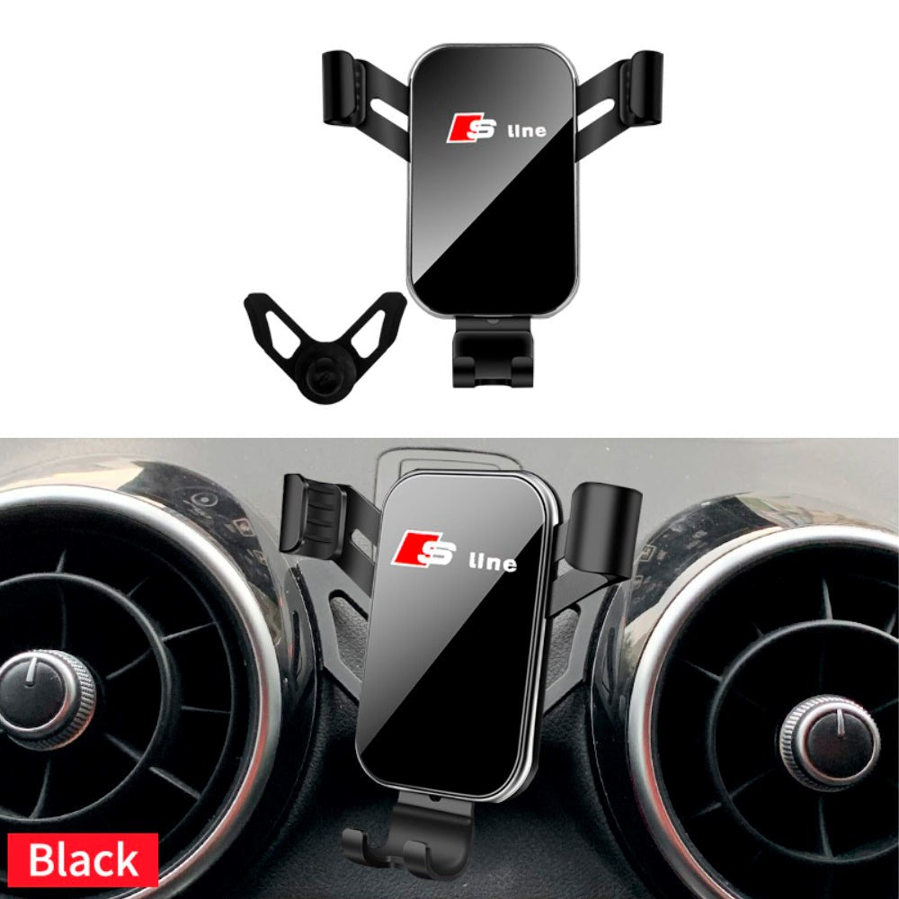 Mobile Holder for Car - Audi A1/S1 (Year 2010-2018) - Max Mobile: 70 x 100mm - Black