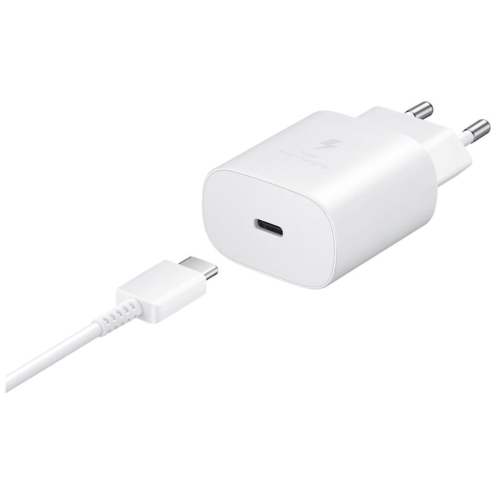 Samsung Super Fast Charge 25W Travel Adapter with USB-C Cable - White