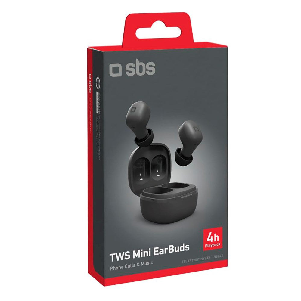 SBS Tiny Mini True Wireless In-Ear Headphones - Black