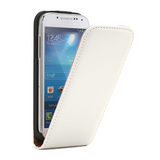 Samsung Galaxy S4 Mini Leather Flip Case V2 White / Brown