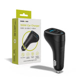 Car Charger Mobile Origin 100W with 2x USB-C + 1x USB-A - Black