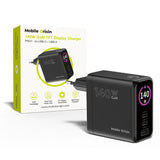 Display Wall Charger Mobile Origin GaN 140W with 2x USB-C + 1x USB-A - Black