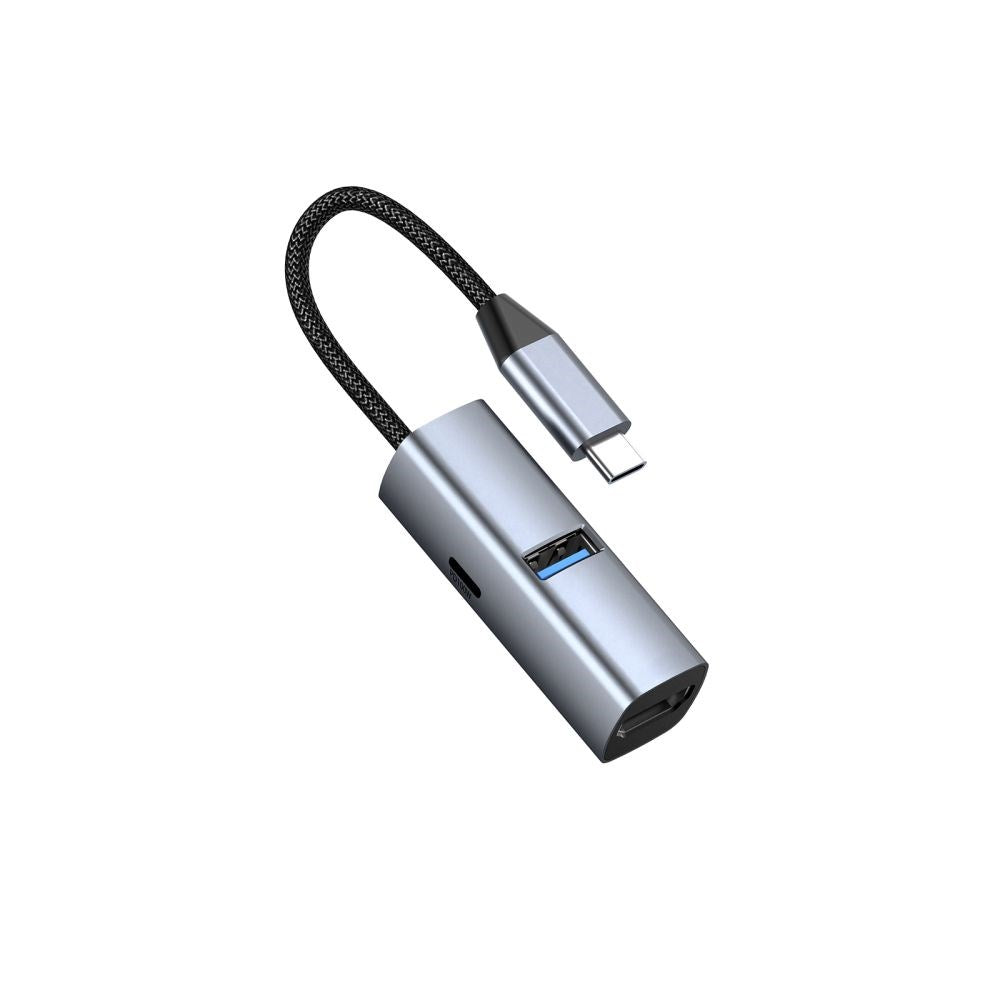 Mobile Origin 3-in-1 USB-C Hub - USB-A / USB-C / HDMI - Grey