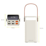 Mobile Origin 50,000mAh Outdoor Powerbank with 65W - 2 x USB-C - 2 x USB-A - Flashlight - Handle - White