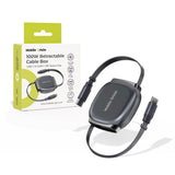 Retractable Cable Box Mobile Origin 100W with USB-C to USB-C - Grey