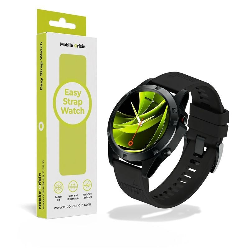 Universal Garmin 22mm QuickFit Mobile Origin Easy Strap Silicone Strap - Black