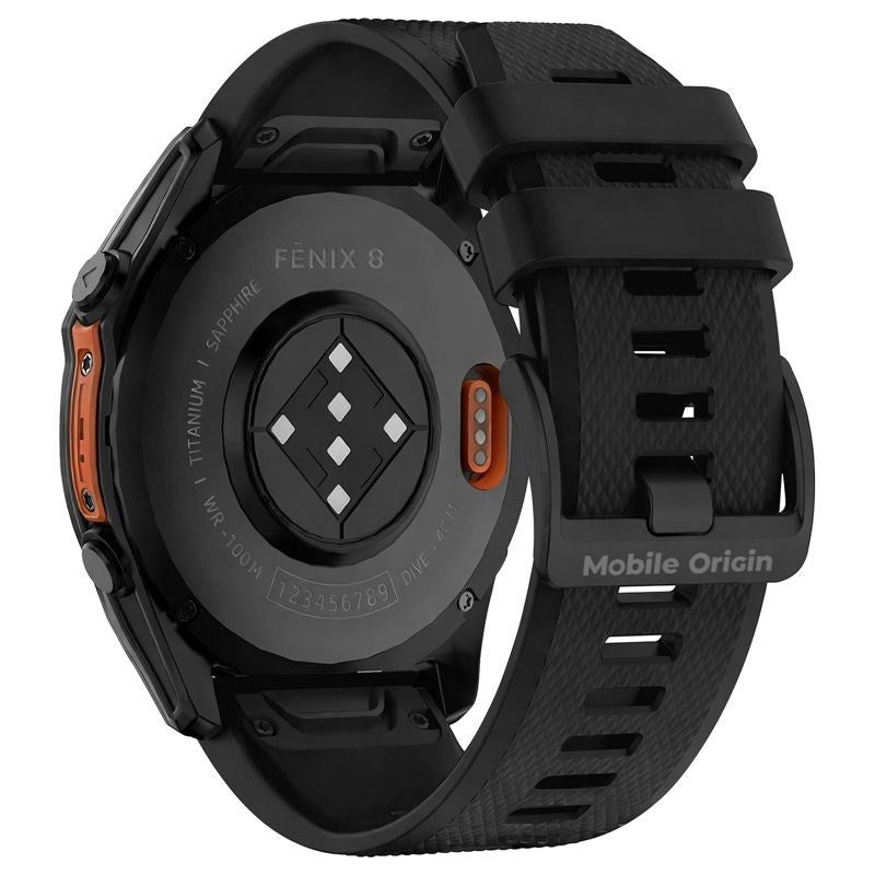 Universal Garmin 22mm QuickFit Mobile Origin Easy Strap Silicone Strap - Black