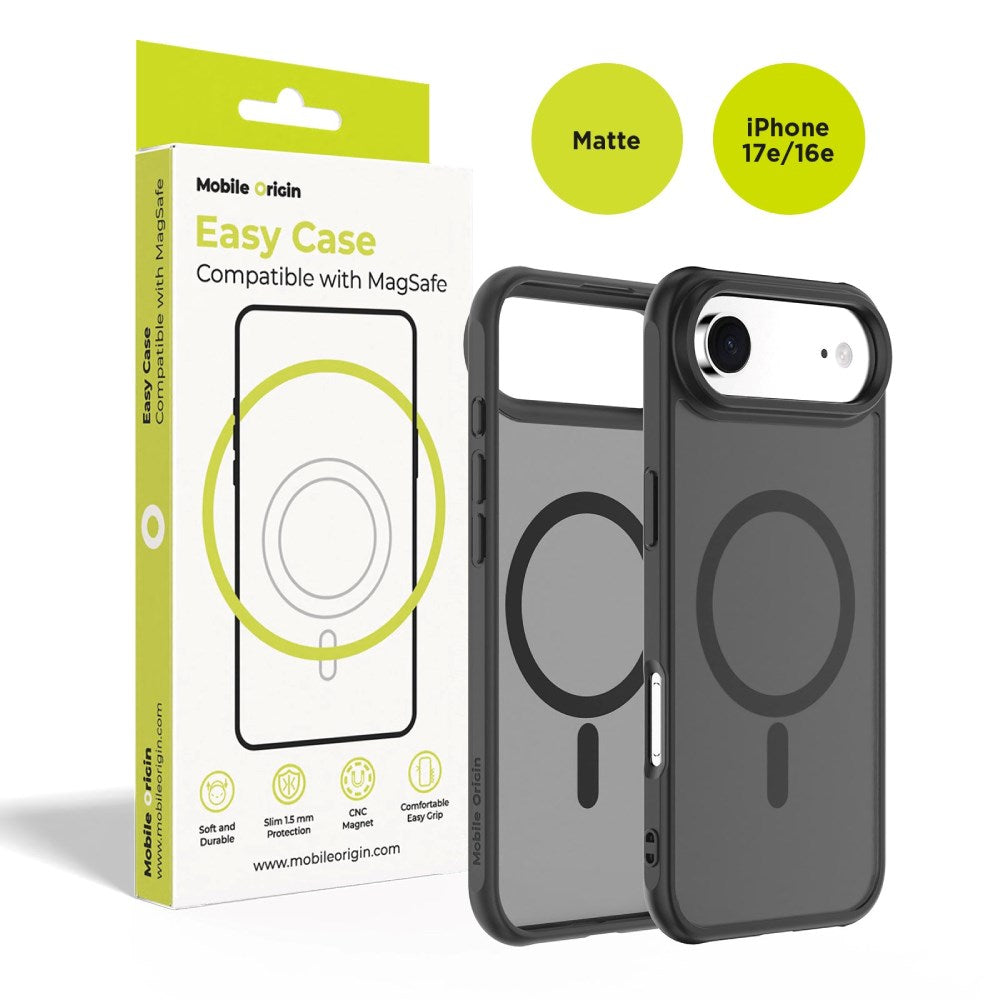 iPhone 17e / 16e Mobile Origin Hybrid Case - MagSafe Compatible - Matte Black