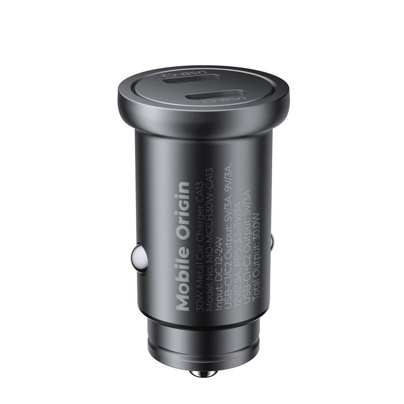 Car Charger Mobile Origin 30W with 2x USB-C - Black