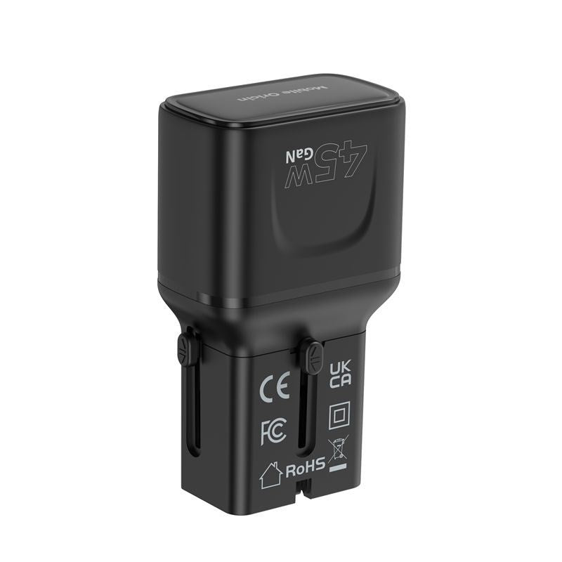 Travel Adapter Mobile Origin 45W EU / US / UK / AU - Black