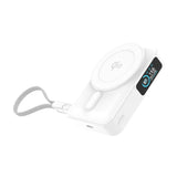 Mobile Origin 10,000mAh Powerbank with Wireless Charging / Built-in USB-C Cable - MagSafe / Qi2 Compatible - White