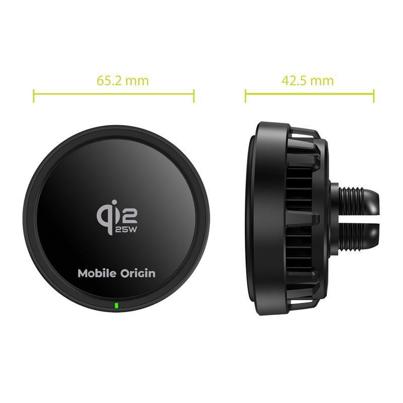 Wireless Car Charger Mobile Origin 25W for Air Vent - MagSafe Compatible - Black