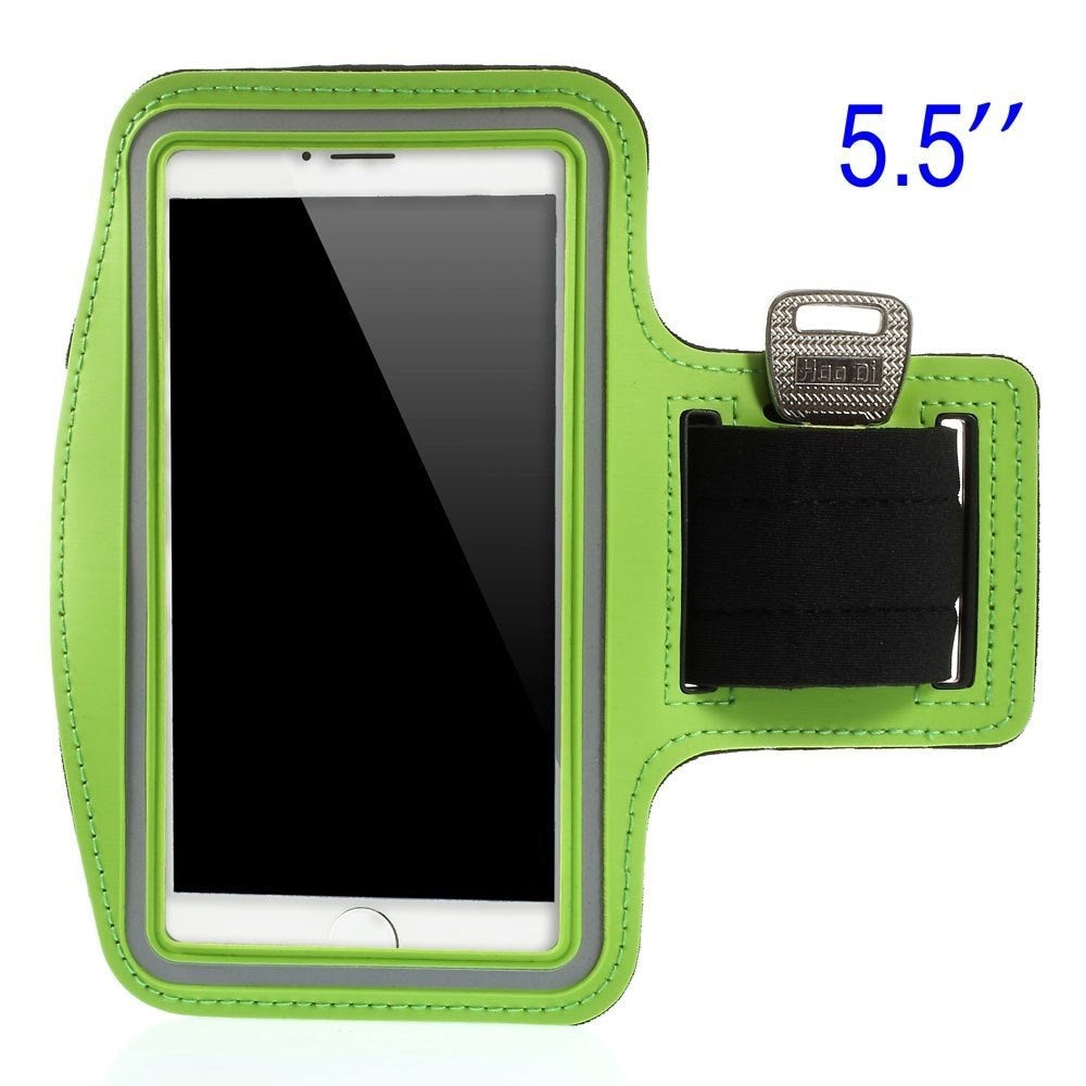 Running Wristband with Reflective edge - Sports Wristband - Green (Max. Phone: 151 x 80 x 10 mm)