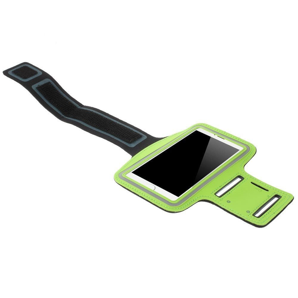 Running Wristband with Reflective edge - Sports Wristband - Green (Max. Phone: 151 x 80 x 10 mm)