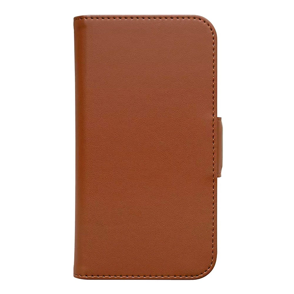 iPhone 14 Key Nordfjord Slim Magnet Wallet PU Leather Flip Case - Brown