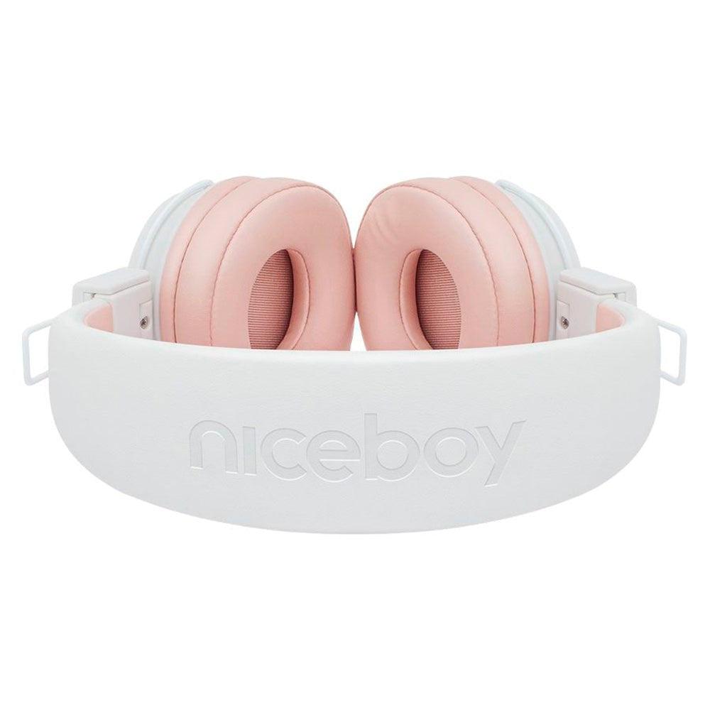 Niceboy Hive JOY 3 Sakura Bluetooth On-Ear Headphones - White / Pink