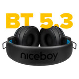 Niceboy Hive JOY 3 Bluetooth On-Ear Headphones - Blue / Black