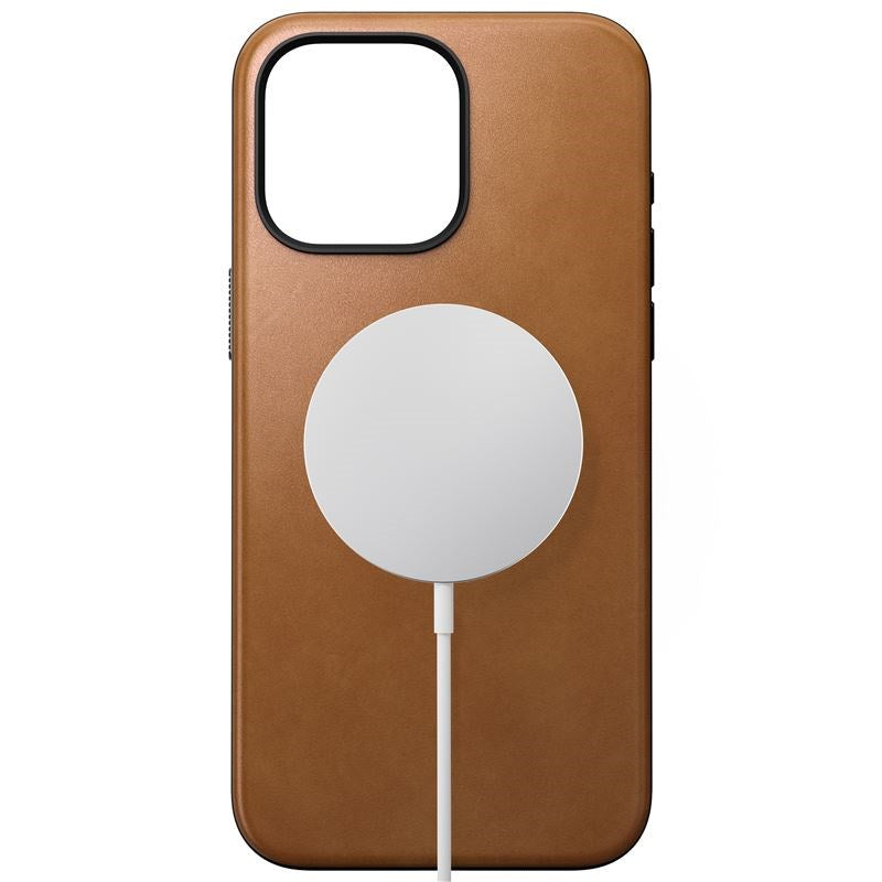 iPhone 15 Pro Max Nomad Modern Leather Case - MagSafe Compatible - Tan