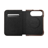 iPhone Duo Nomad Traditional Horween Leather Folio Case - MagSafe Compatible - Rustic Brown