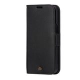 iPhone 13 Pro Max dbramante1928 New York Magnetic Genuine Leather Wallet Case - Night Black