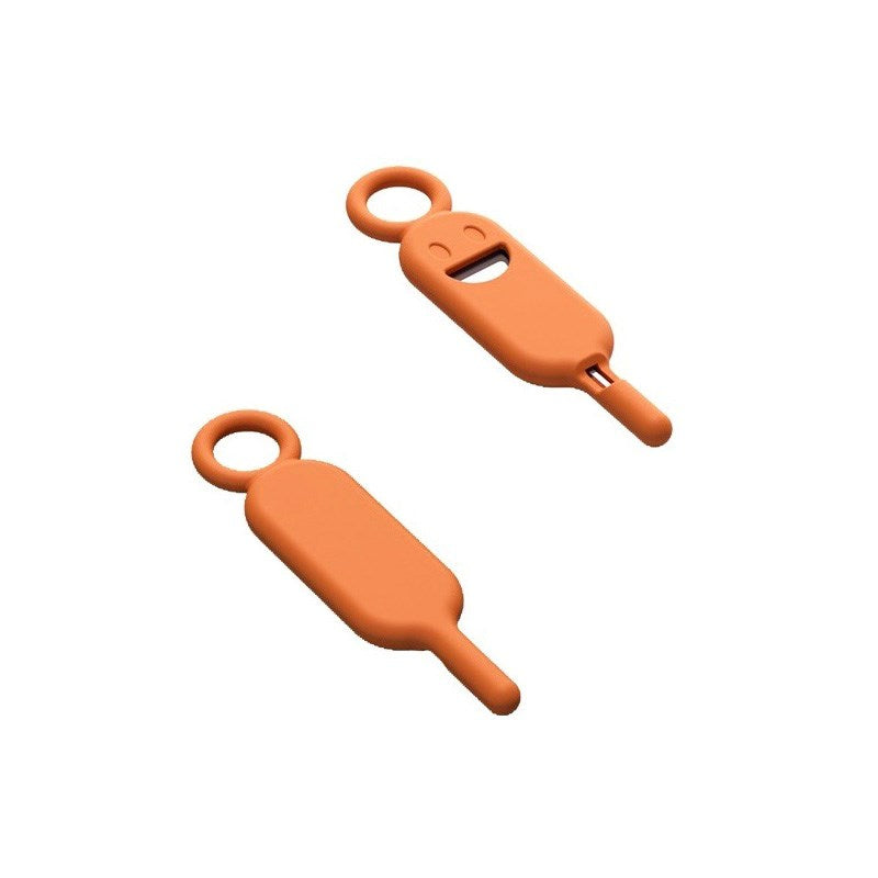 Sim Card Key in Silicone Case - Orange