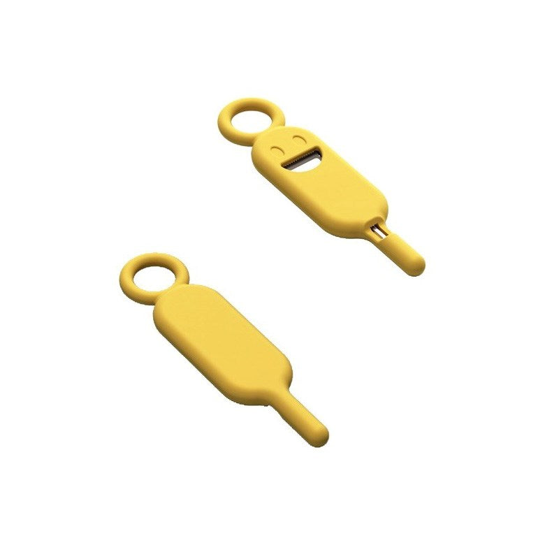 Sim Card Key in Silicone Case - Yellow