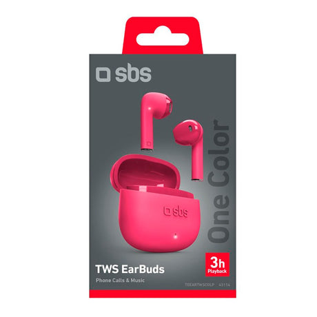 SBS One Color True Wireless In-Ear Headphones - Pink