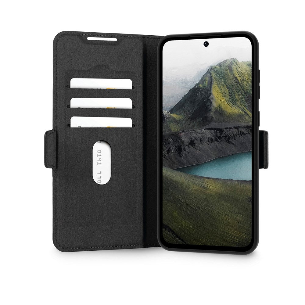 Samsung Galaxy A36 (5G) dbramante1928 Oslo Pro Slim Recycled Plastic Flip Case with Card Holder - Black