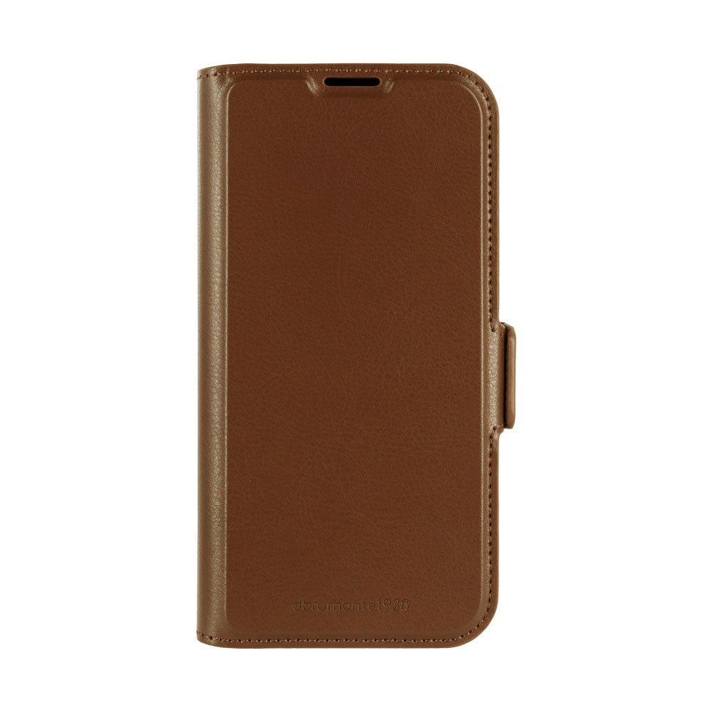 iPhone 16e dbramante1928 Oslo Pro Slim Recycled Plastic Flip Case with Card Holder - Dark Tan