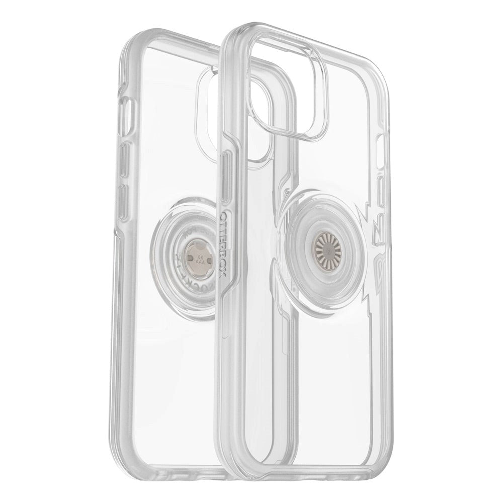 iPhone 14 / 13 OTTERBOX + POPSOCKETS Symmetry Series Tough Case w. Built-in PopGrip - Transparent