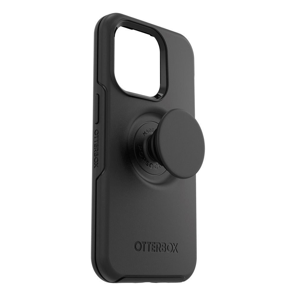 iPhone 14 Pro OTTERBOX + POPSOCKETS Symmetry Series Tough Case w. Built-in PopGrip - Black