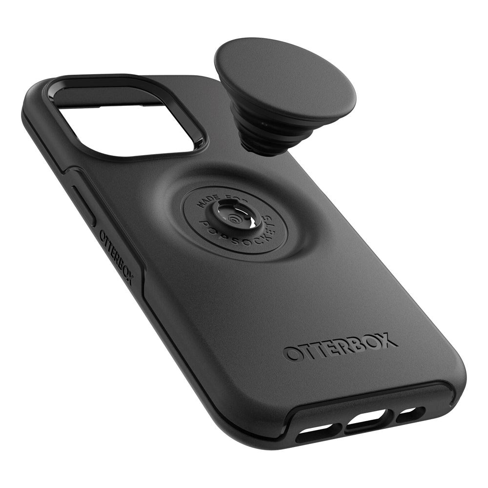 iPhone 14 Pro OTTERBOX + POPSOCKETS Symmetry Series Tough Case w. Built-in PopGrip - Black