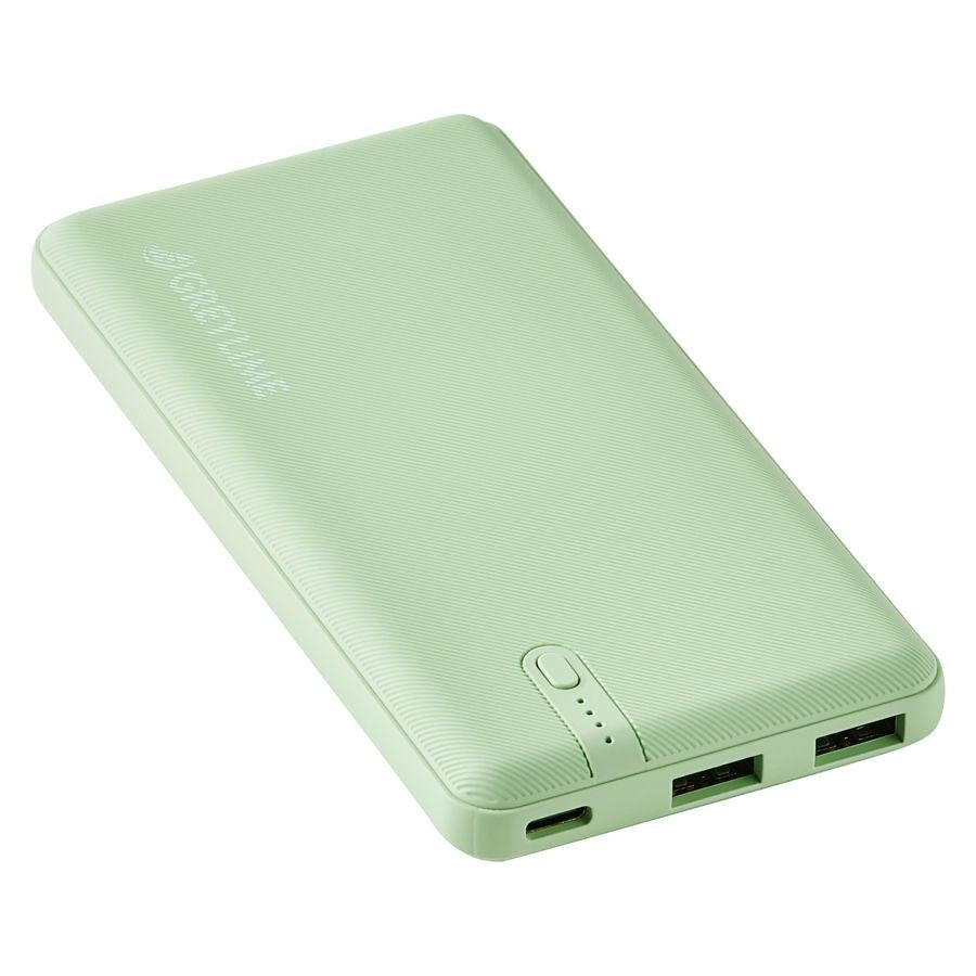 GreyLime Ocean 12W 10.000 mAh - PowerBank 2x USB-A - Green