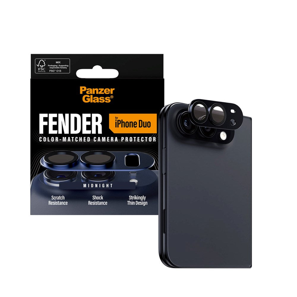 iPhone Duo PanzerGlass FENDER Camera Lens Protection - Black