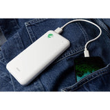 Deltaco 10.5W PowerBank with Nordic Swan Ecolabel 10,000 mAh - 2 x USB-A & Charging cable - White