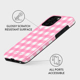 Burga iPhone 15 Pro Tough Fashion Case - Think Pink