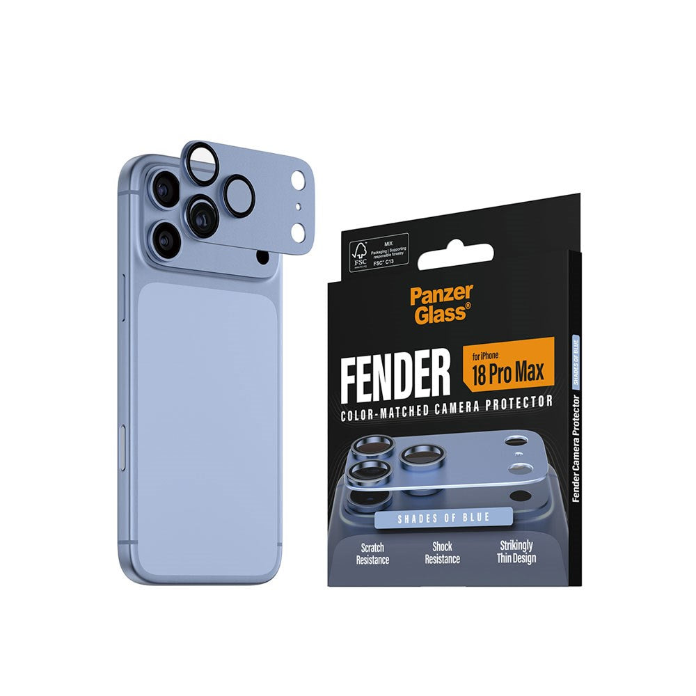 iPhone 18 Pro Max PanzerGlass FENDER Camera Lens Protection - Shades of Blue
