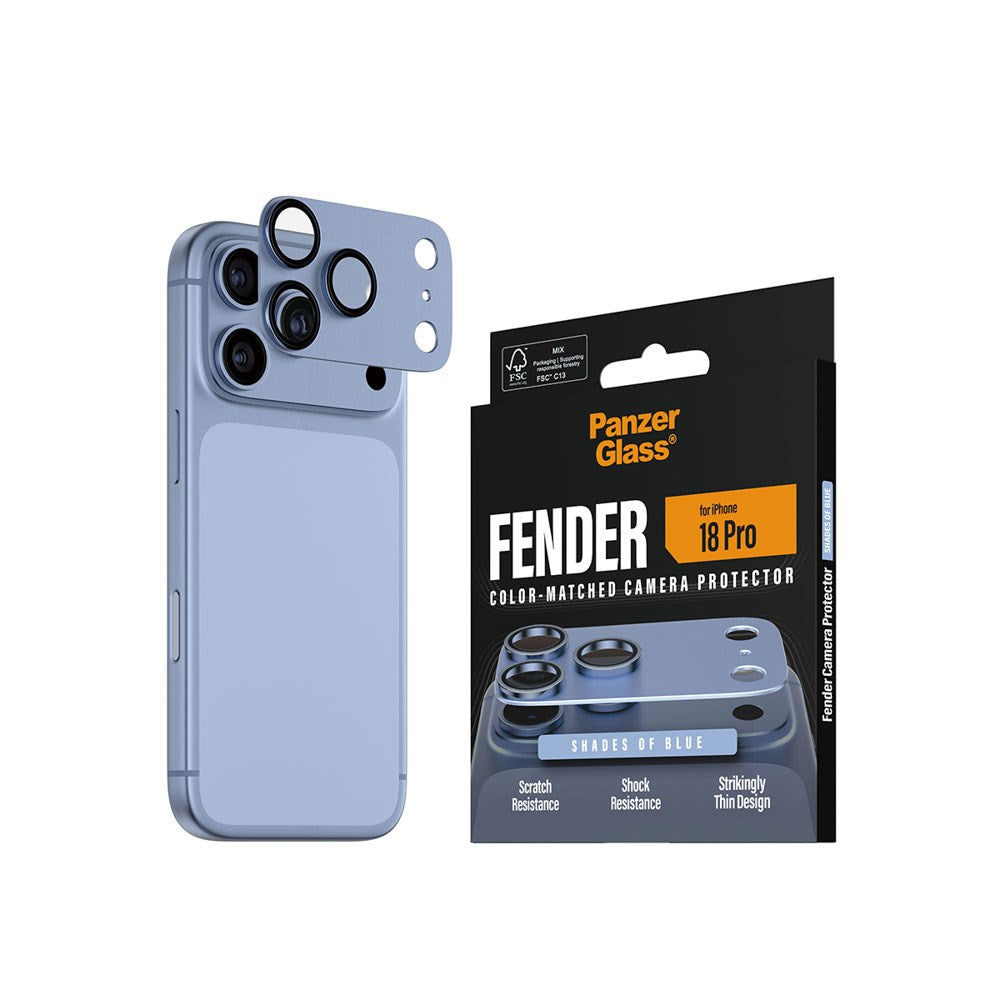 iPhone 18 Pro PanzerGlass FENDER Camera Lens Protection - Shades of Blue