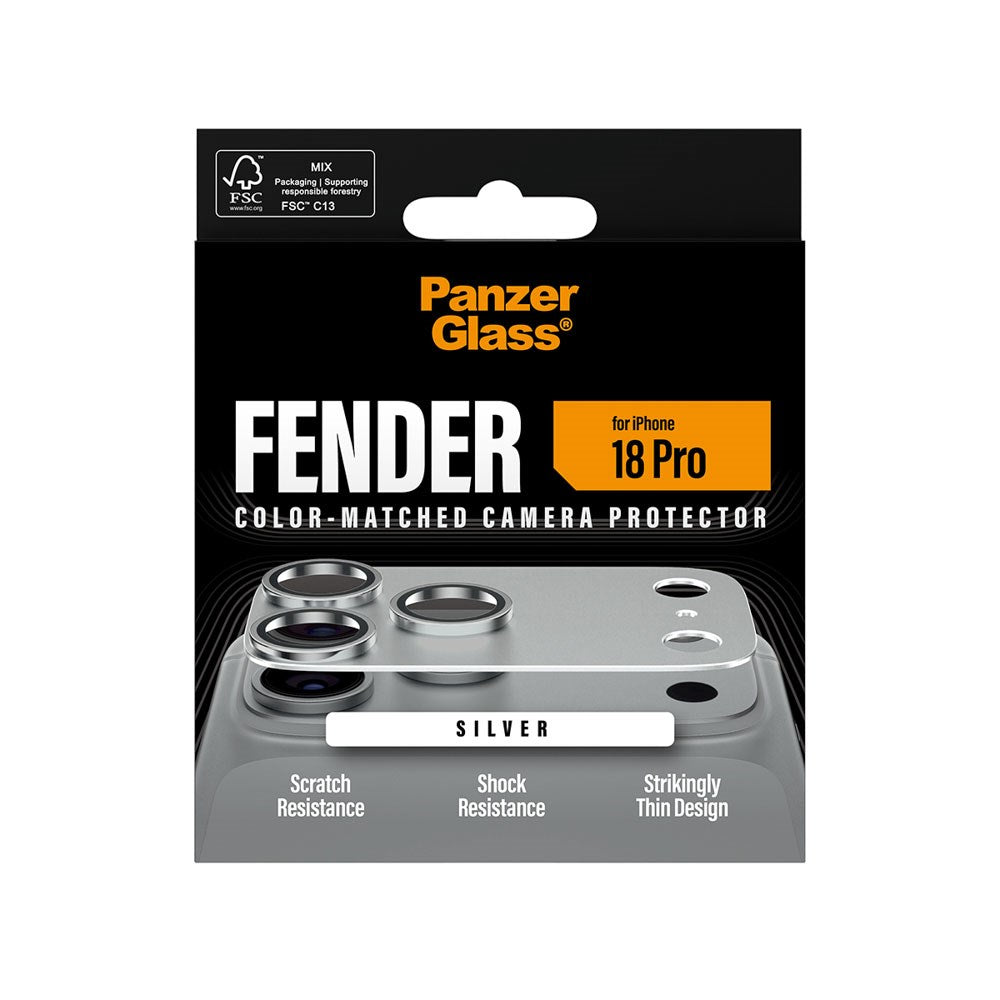 iPhone 18 Pro PanzerGlass FENDER Camera Lens Protection - Silver