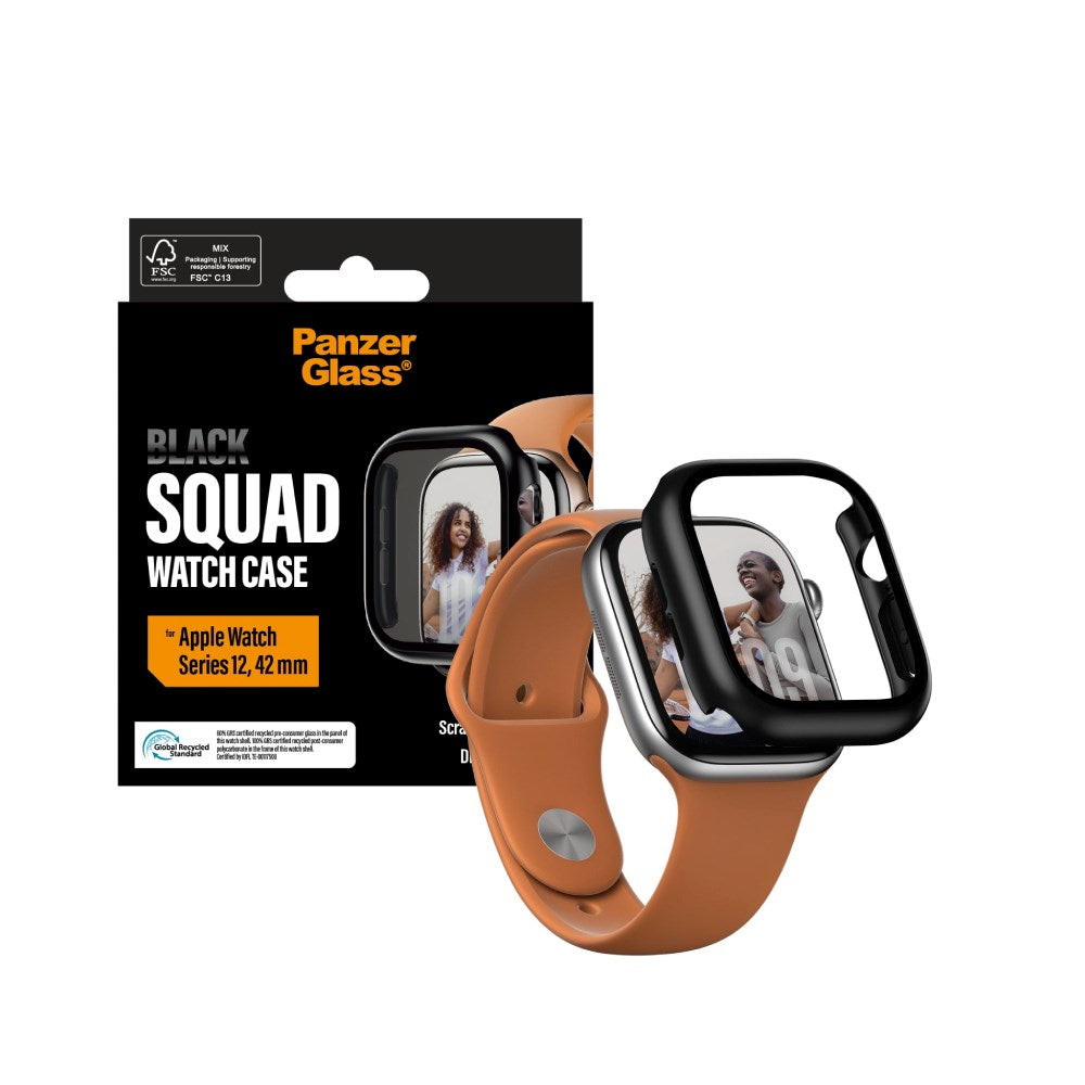 Apple Watch Series 12 (42mm) PanzerGlass Squad Case - Black
