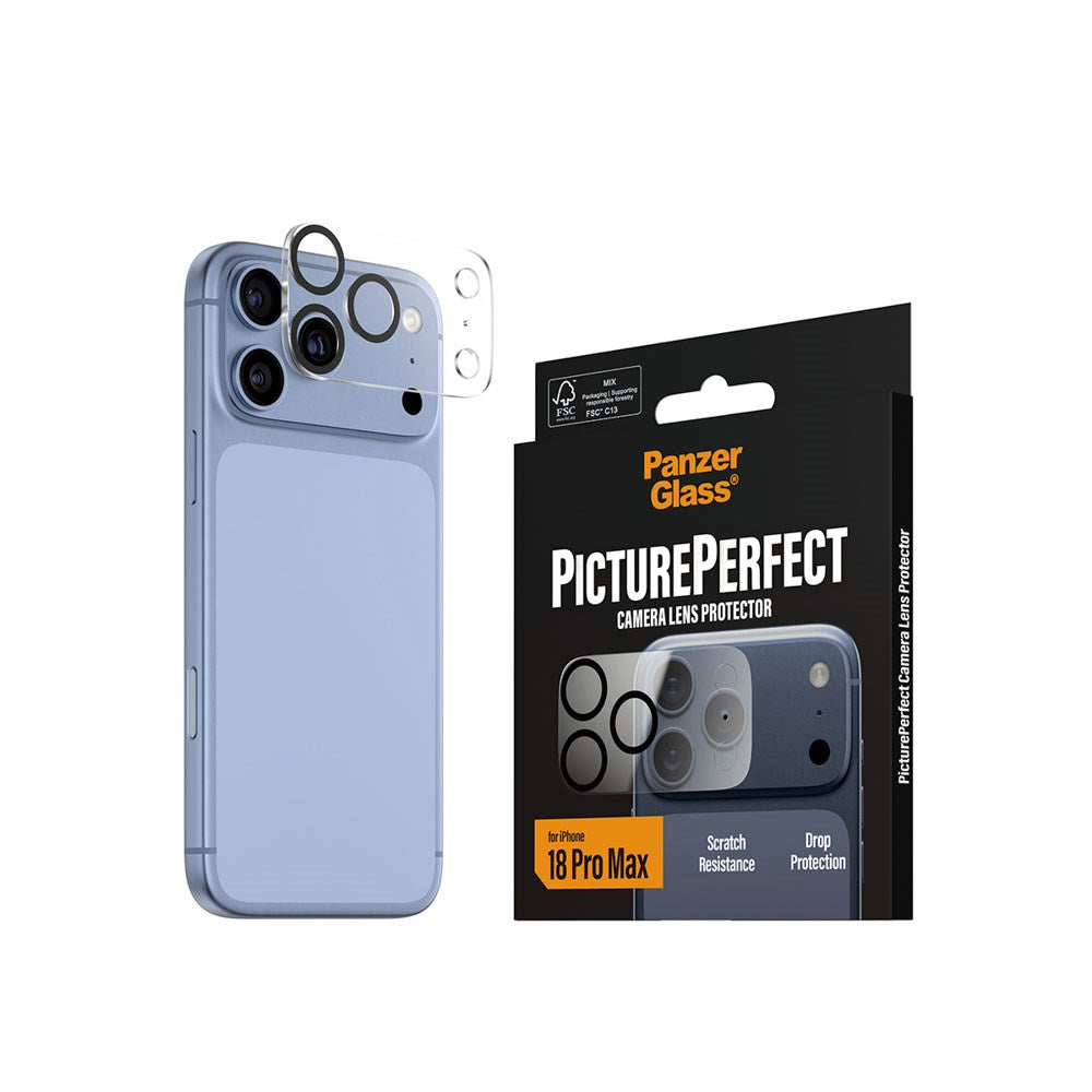 iPhone 18 Pro Max PanzerGlass PicturePerfect Camera Lens Protector - Transparent / Black